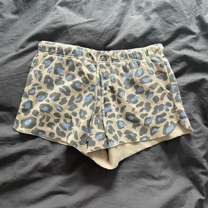 Peace love & dreams cheetah print shorts